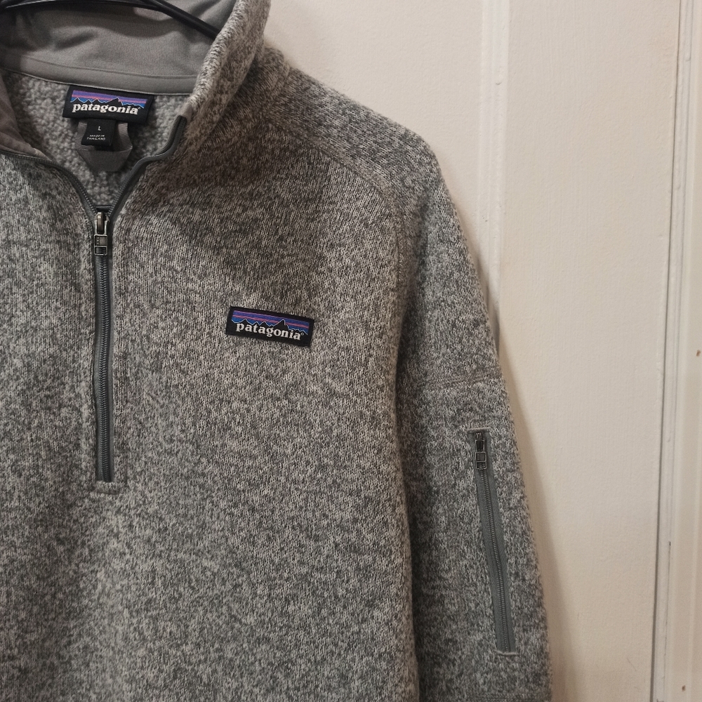 patagonia women's pullover better sweater quarter zip size medium gray color - Picture 2 of 16